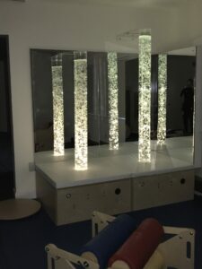 Sensory Room white bubble tubes
