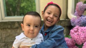 Haddie and brother