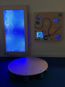 Sesnsory Room Marble Bounce Pad and Sensory panel